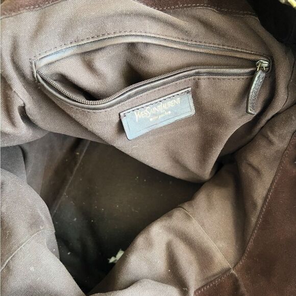 YSL handbag  SAINT LAURENT purse DOWNTOWN shoulder bag PATENT LEATHer TOTE - Picture 5 of 10